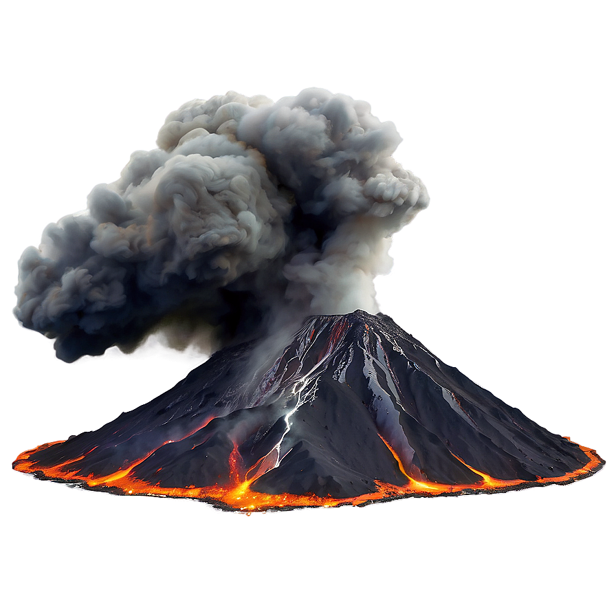 Steamy Volcano Eruption Png 05042024 PNG Image