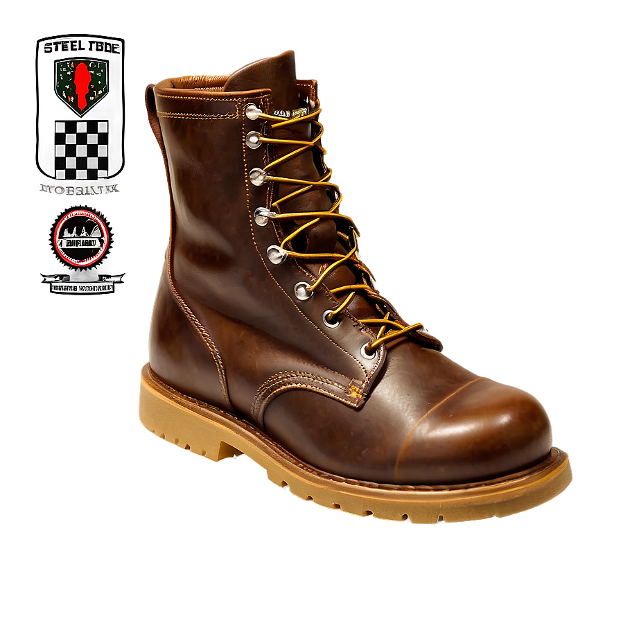 Steel Toe Combat Boots Png Puk PNG Image