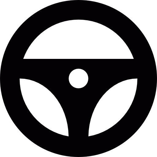 Steering Wheel Icon Silhouette PNG Image