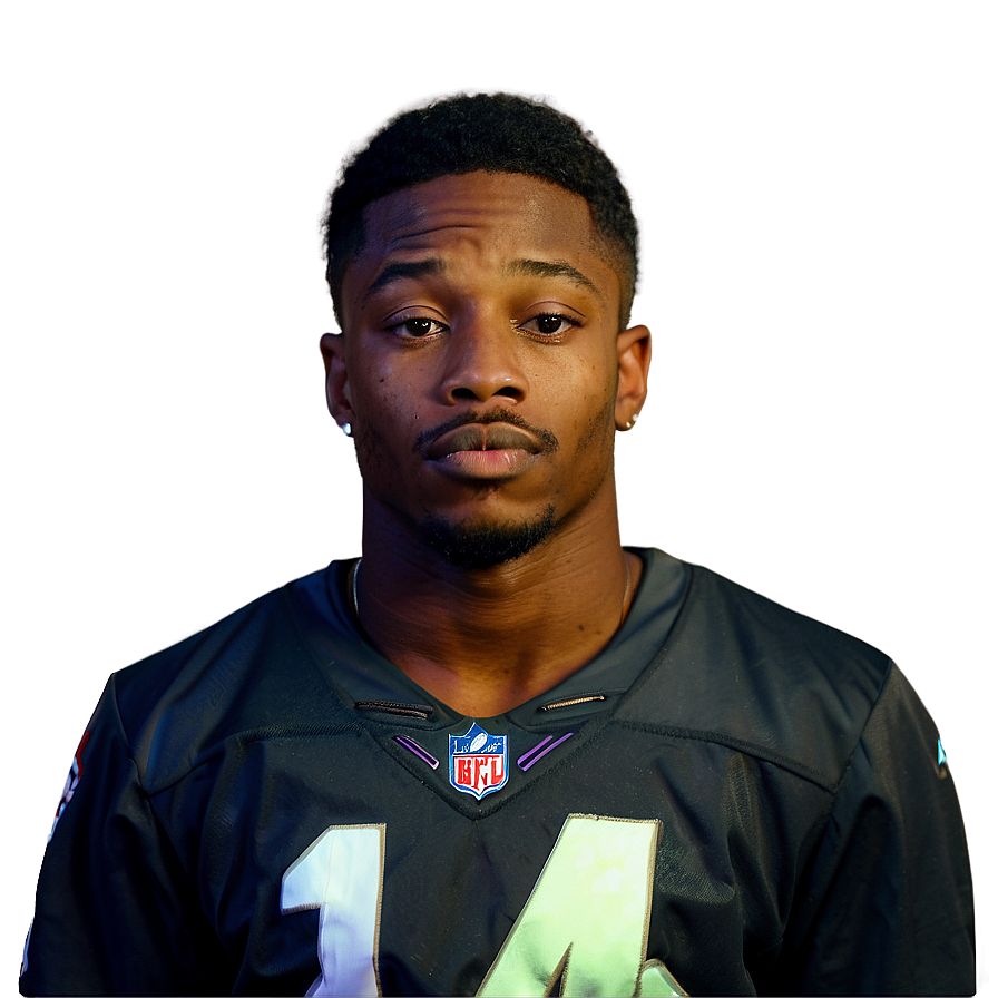 Stefon Diggs Reflective Moment Png Cdl2 PNG Image