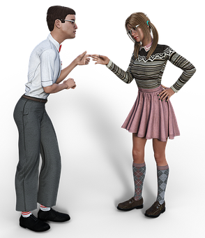 Stereotypical Nerd Encounter PNG Image