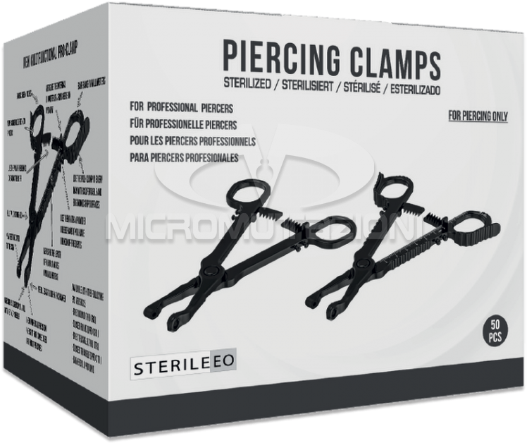 Sterilized Piercing Clamps Box PNG Image