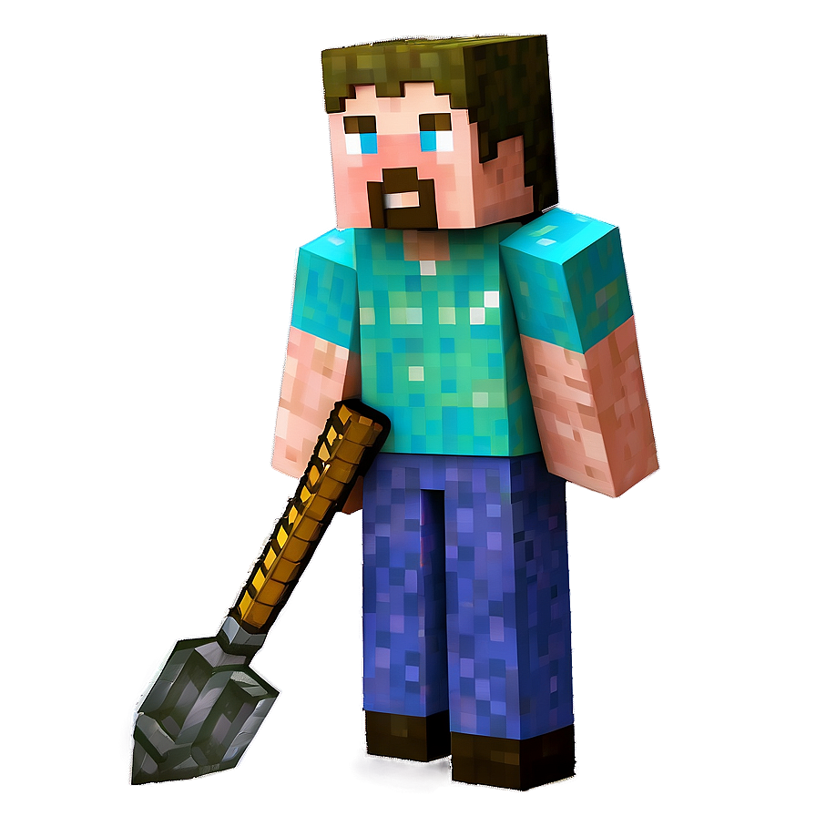 Steve With Shovel Minecraft Png 57 PNG Image