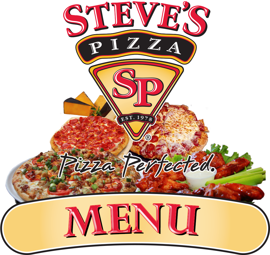 Steves Pizza Menu Sign PNG Image