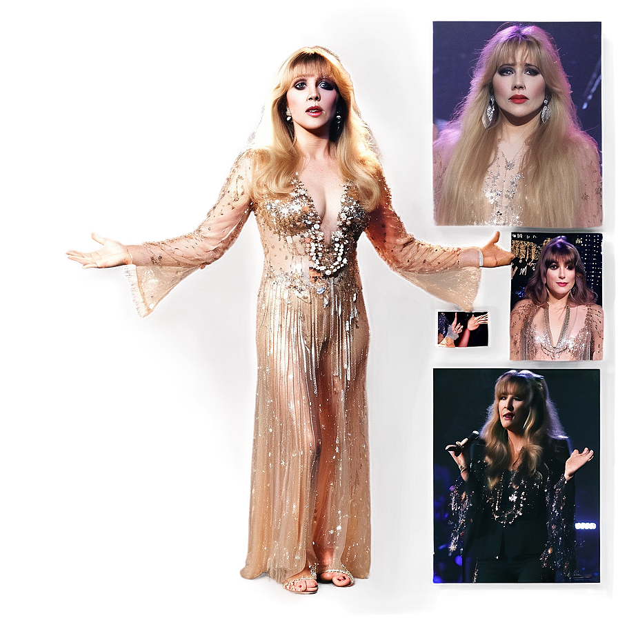 Stevie Nicks In Sequins Png Kdg PNG Image