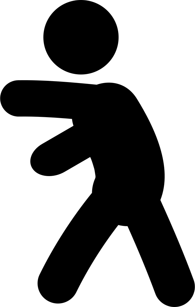 Stick Figure Dodging Gesture PNG Image