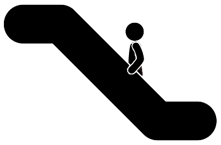 Stick Figure Escalator Icon PNG Image