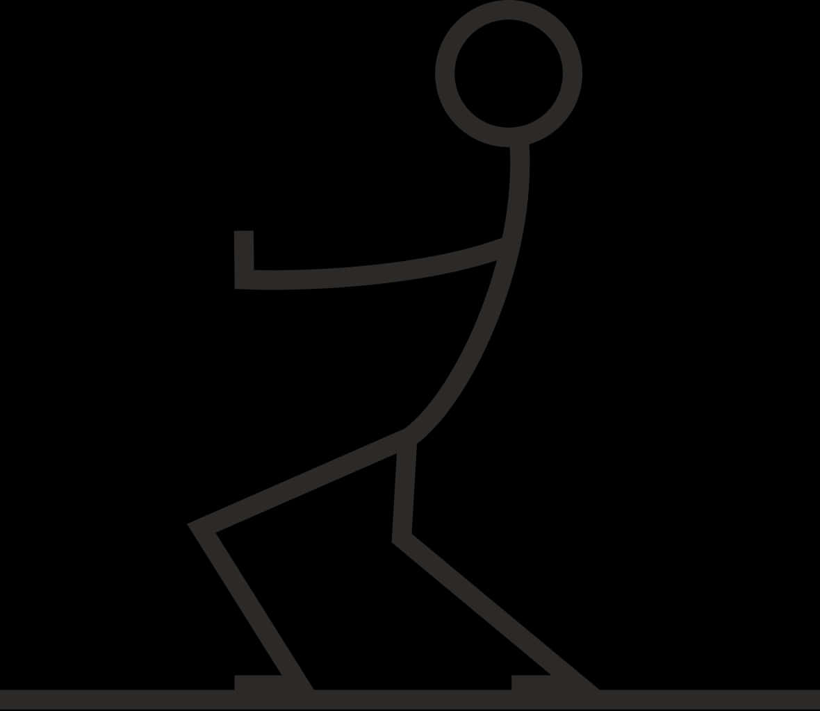 Stick Figure In Motion.png PNG Image