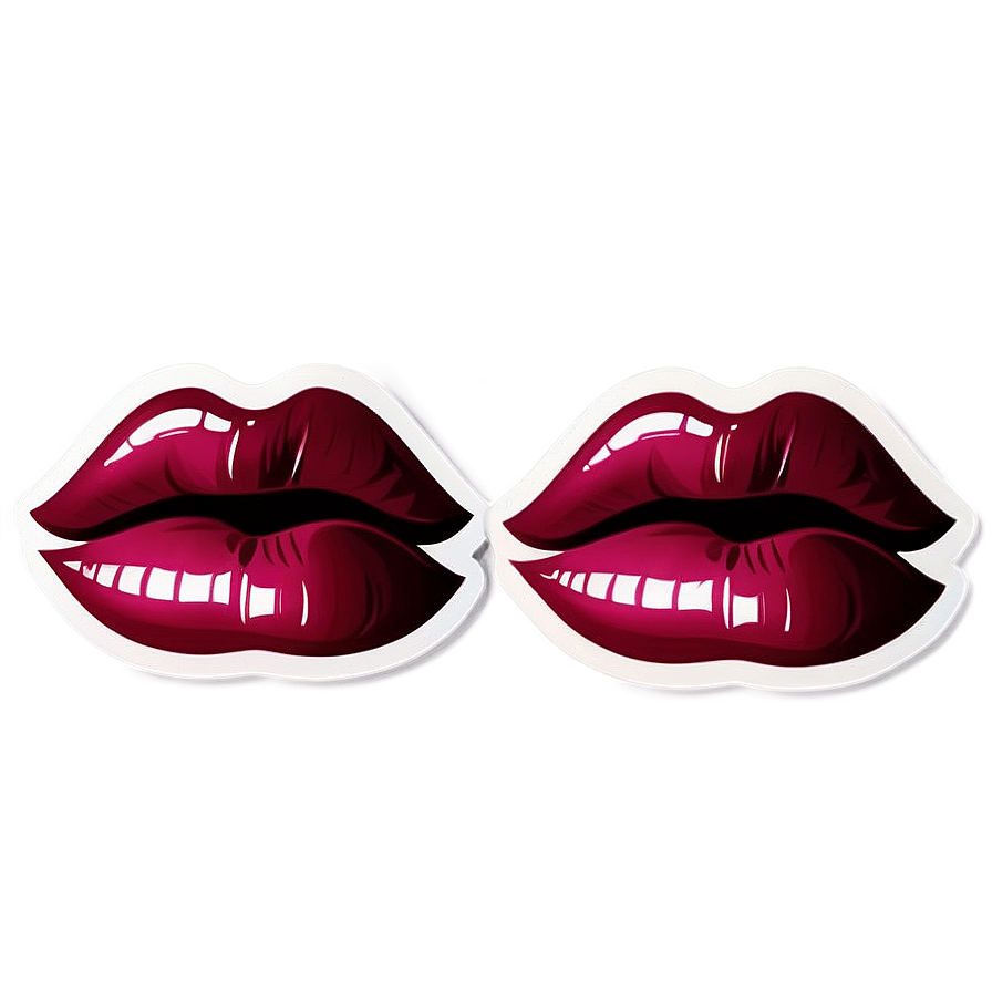 Sticker Kissy Lips Png 06292024 PNG Image