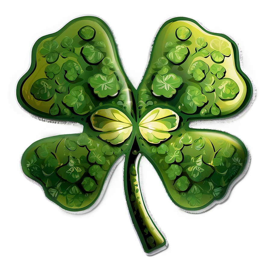 Sticker Style Four Leaf Clover Png Rbk PNG Image