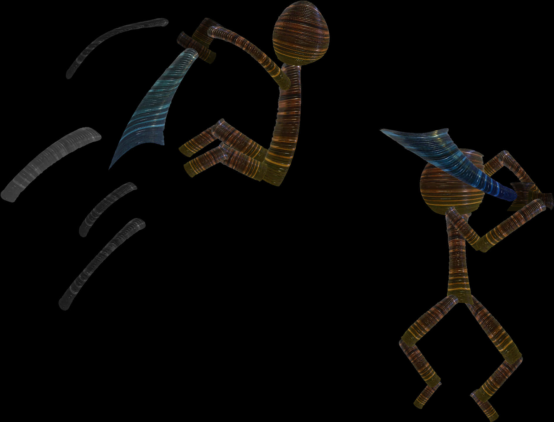 Stickman Duel With Swords PNG Image