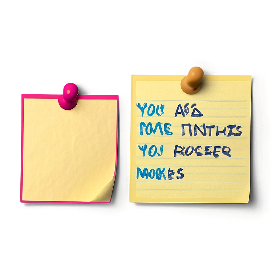 Sticky Note Mockup Png Kfp PNG Image