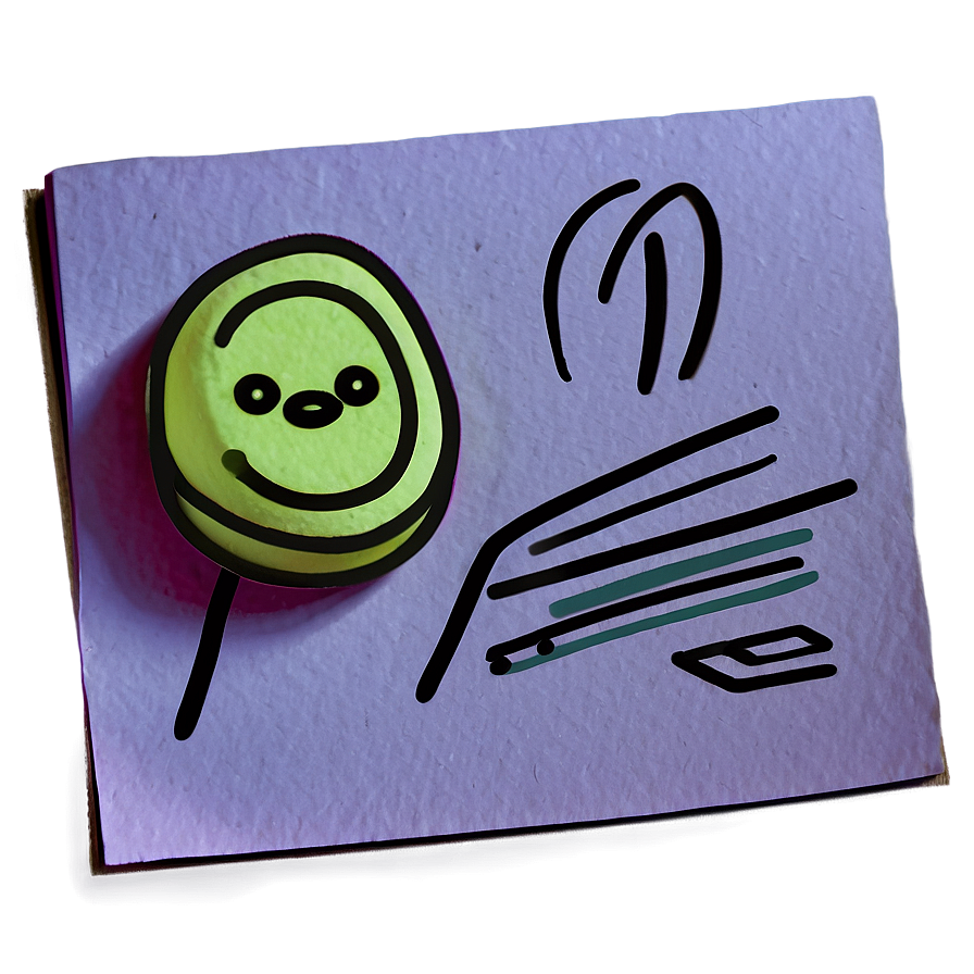 Sticky Note With Drawing Png Kwb3 PNG Image