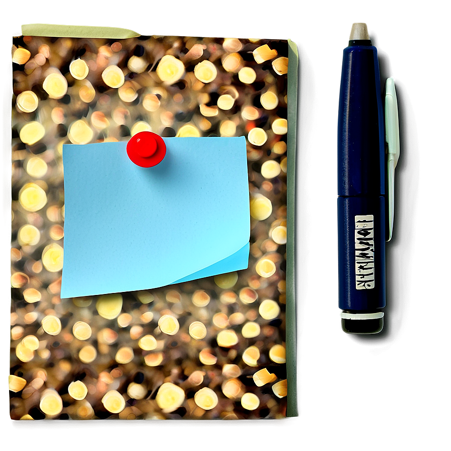 Sticky Note With Marker Png 61 PNG Image