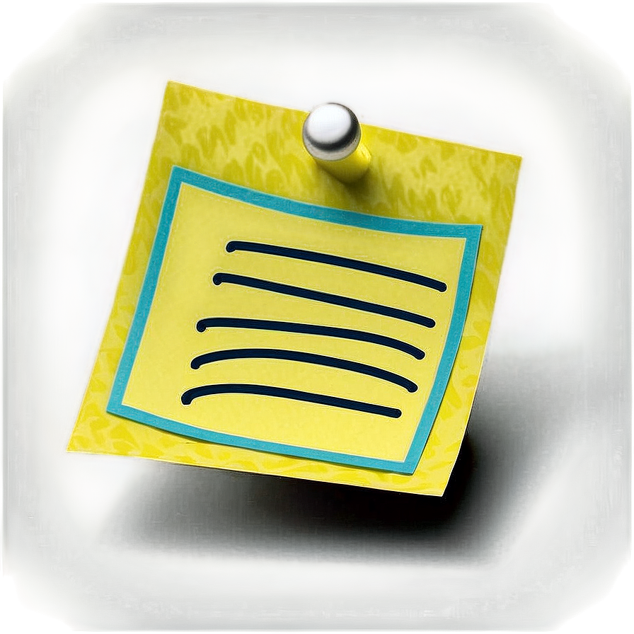 Sticky Note With Pin Png Pme PNG Image