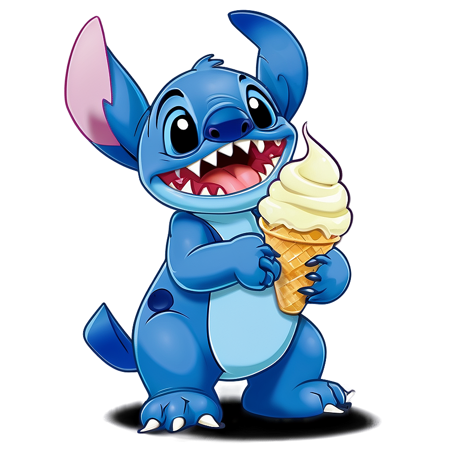 Stitch Eating Ice Cream Png 34 PNG Image