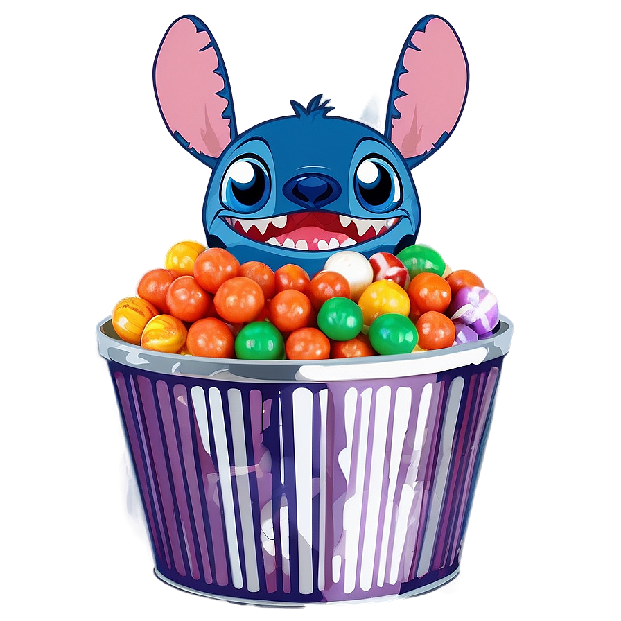 Stitch Halloween Candy Bucket Png 06122024 PNG Image