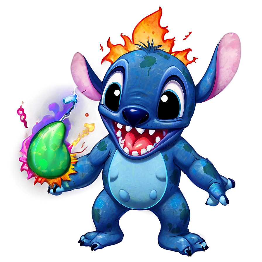 Stitch Halloween Fireworks Png Iqg64 PNG Image