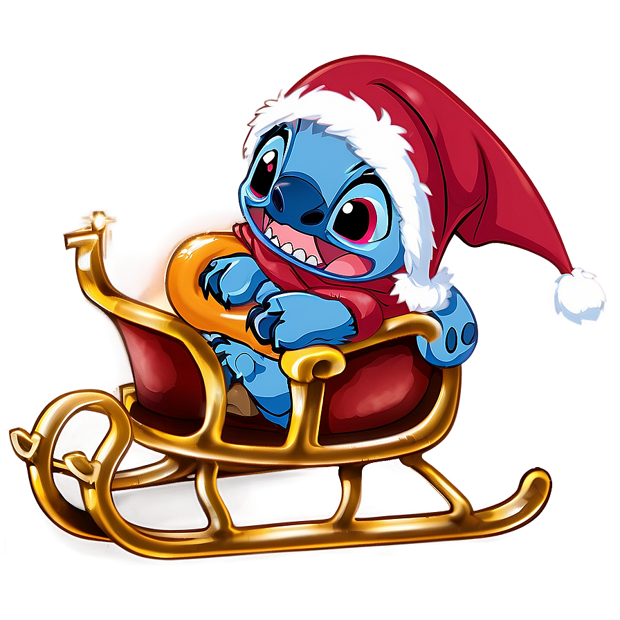 Stitch Riding Sleigh Png 44 PNG Image