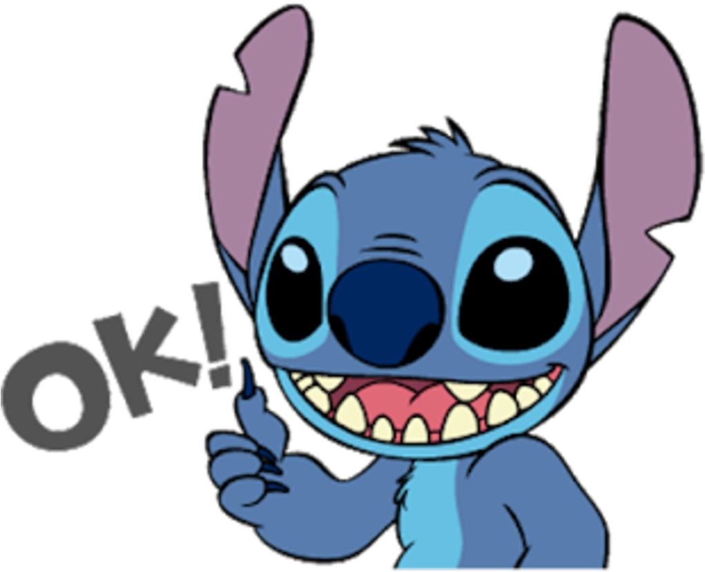 Stitch Thumbs Up O K Sign PNG Image