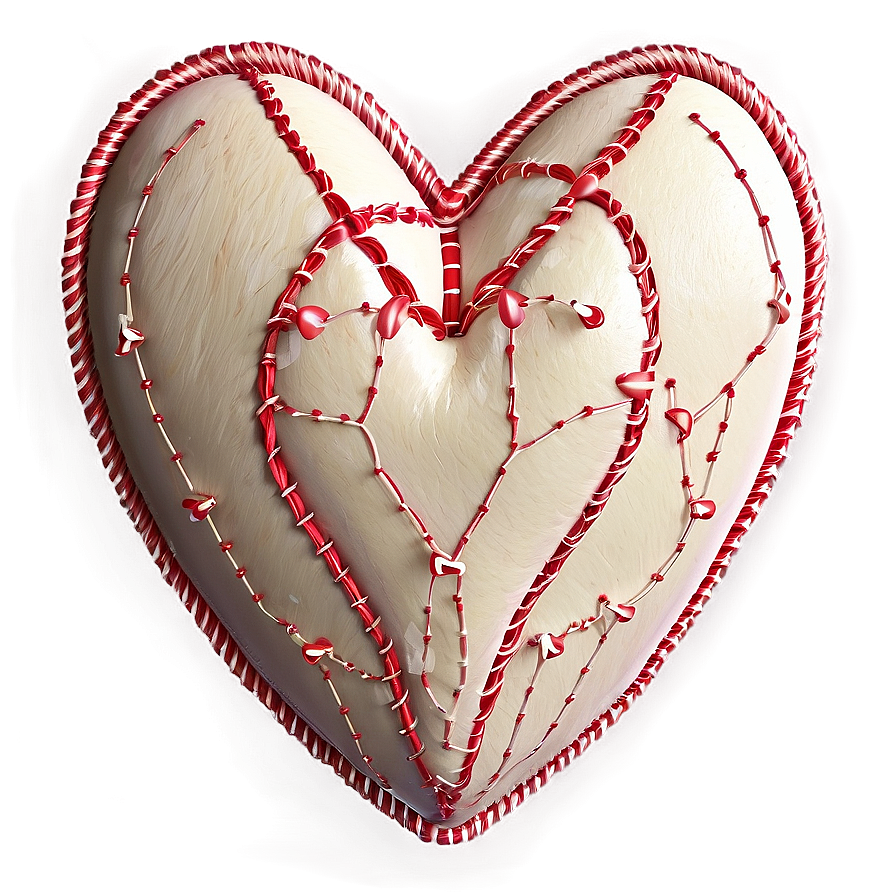 Stitched Heart Texture Png C PNG Image