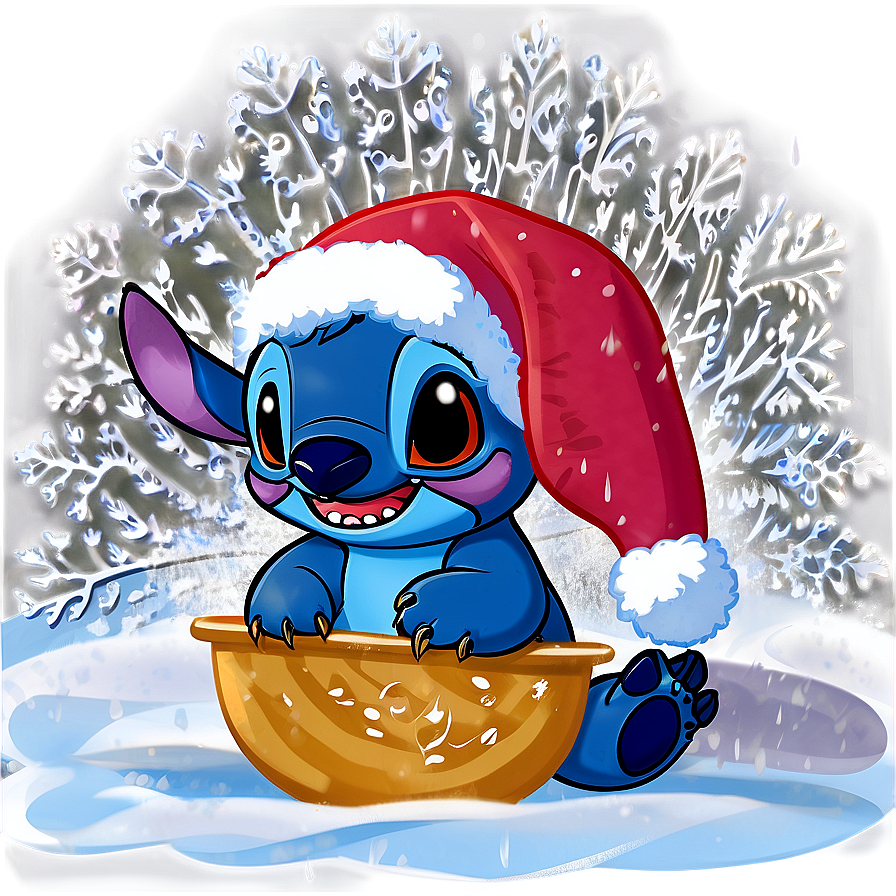 Stitch’s First Christmas Snow Png Sac83 PNG Image