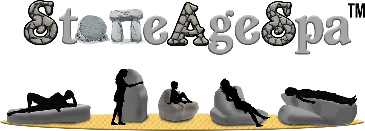 Stone Age Spa_ Logo_with_ Silhouettes PNG Image