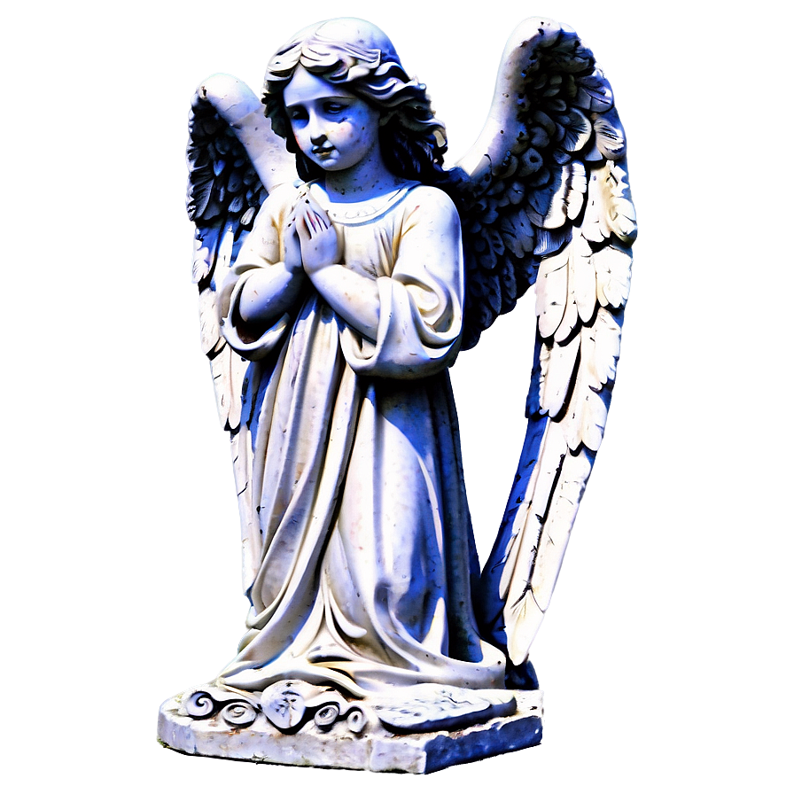 Stone Angel Garden Statue Png Lrf PNG Image