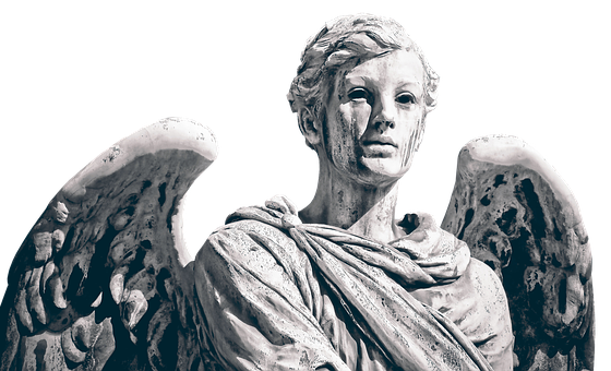 Stone Angel Statue Sculpture PNG Image