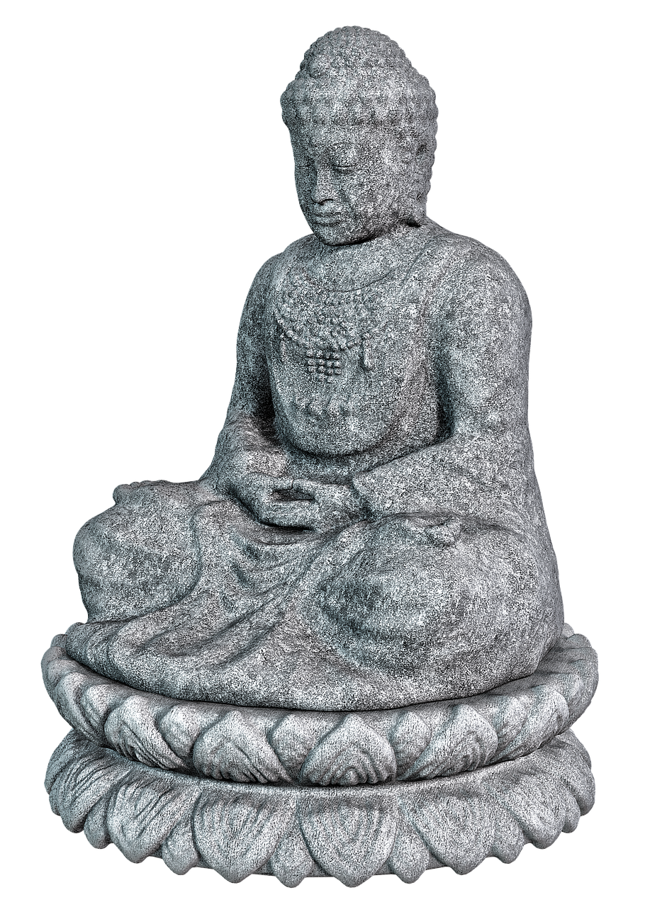 Stone Buddha Statue Meditation PNG Image