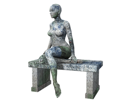 Stone Texture Sculpture Woman PNG Image