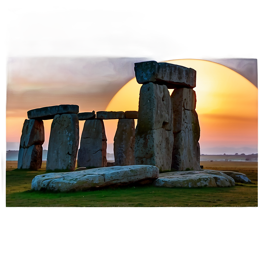 Stonehenge And The Setting Sun Png 74 PNG Image