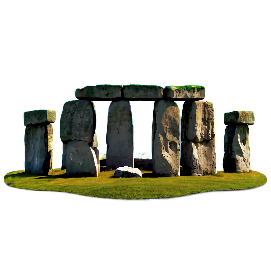 Stonehenge With Rainbow Background Png Wuk PNG Image