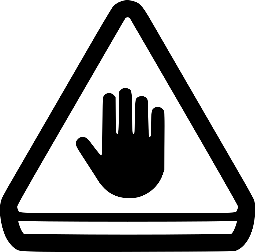 Stop Hand Sign Icon PNG Image