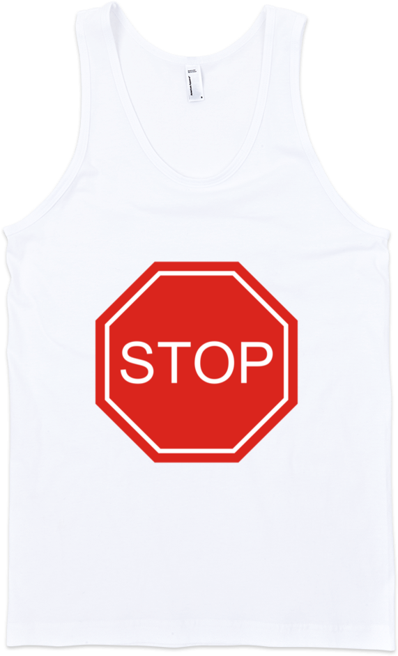 Stop Sign Tank Top Mockup PNG Image