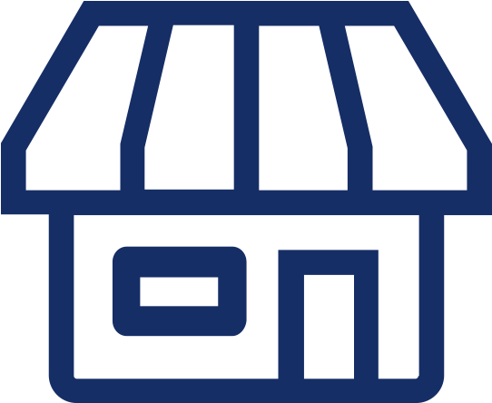 Storefront Icon Blue PNG Image