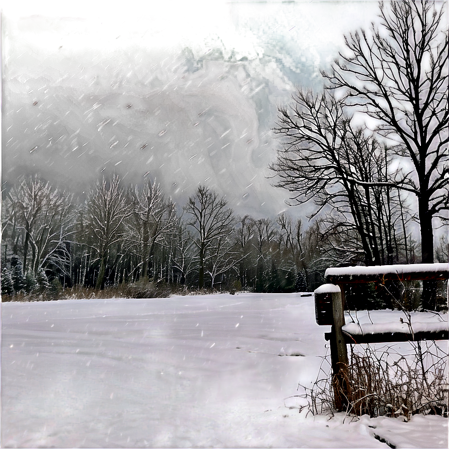 Stormy Blizzard Scene Png Oqo PNG Image