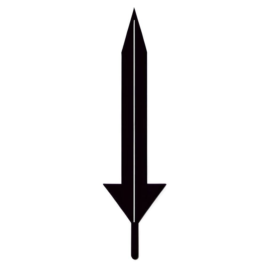 Straight Black Arrow Png Qda PNG Image