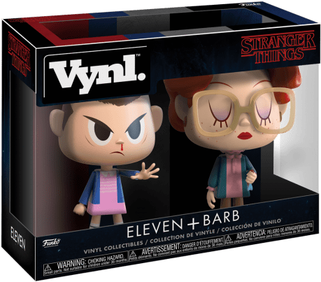 Stranger Things Elevenand Barb Vinyl Figures PNG Image