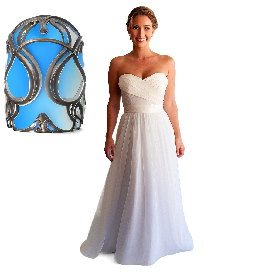 Strapless White Dress Style Png Esj16 PNG Image