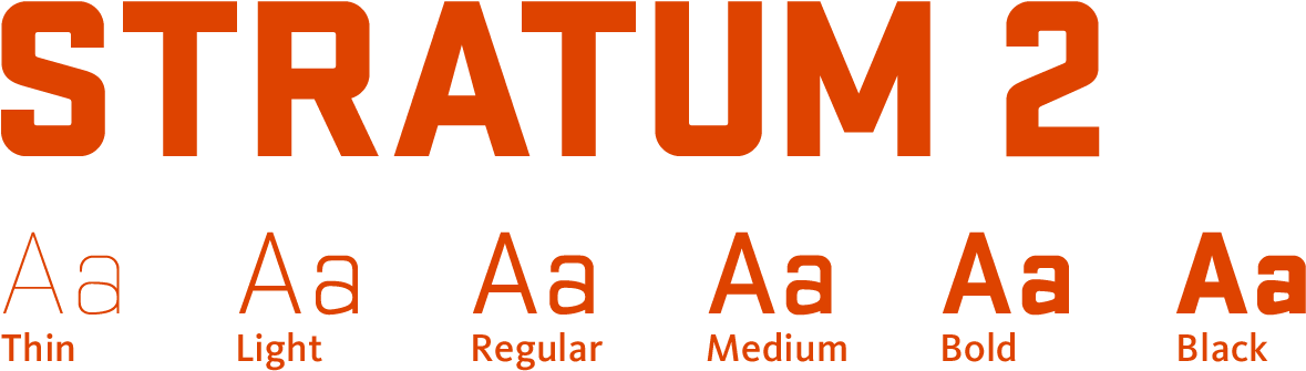 Stratum2 Font Weights PNG Image