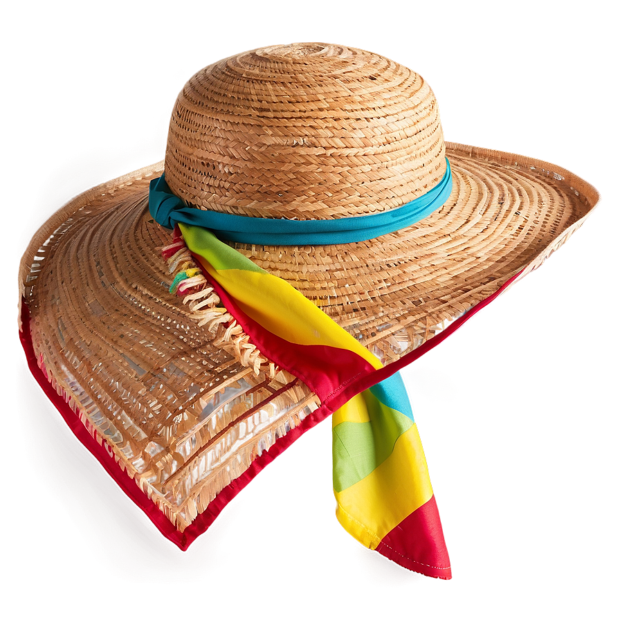 Straw Hat With Scarf Png 91 PNG Image