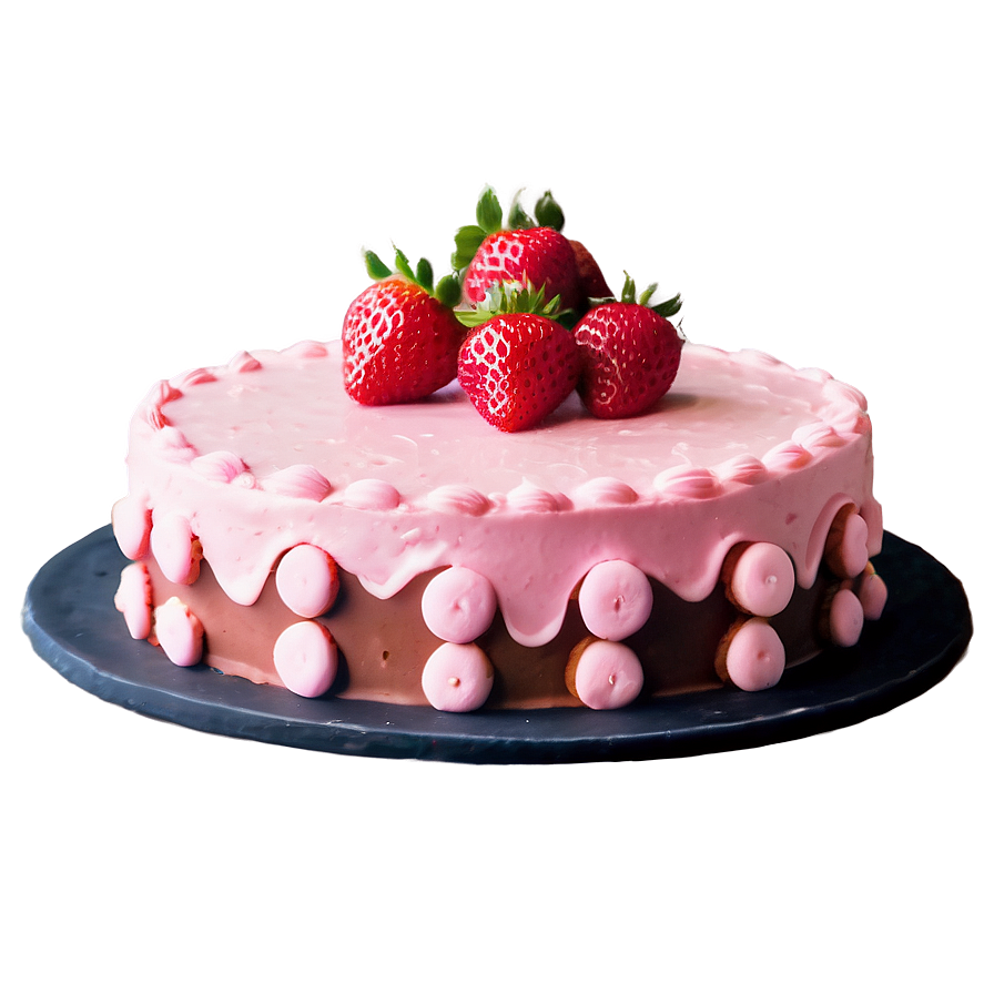 Strawberry Buttercream Cake Png Tsy12 PNG Image