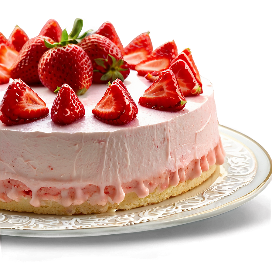 Strawberry Chiffon Cake Png 06212024 PNG Image