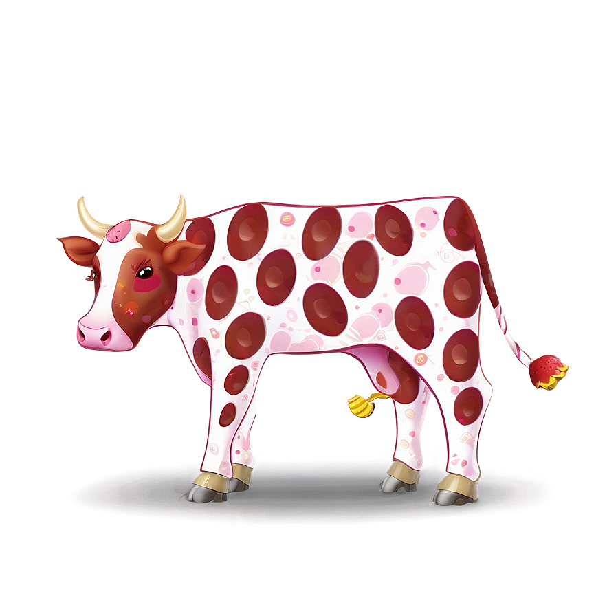 Strawberry Cow Birthday Png Sgg PNG Image