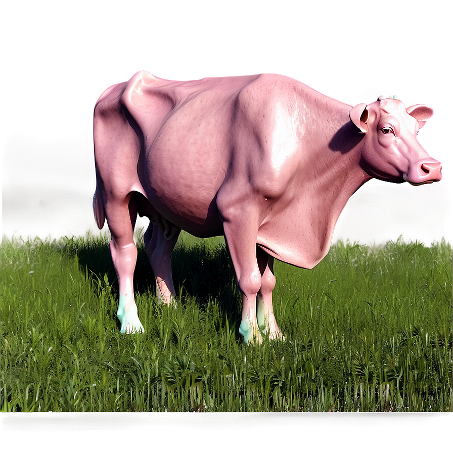 Strawberry Cow In Field Png Hcq PNG Image