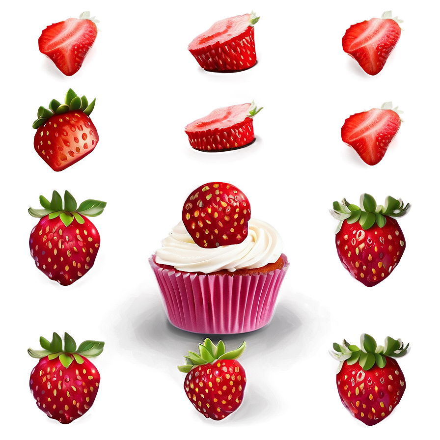 Strawberry Cupcake Png 33 PNG Image