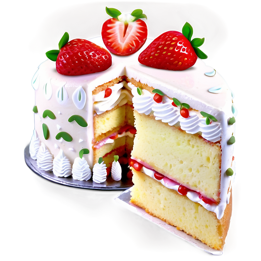 Strawberry Decorated Cake Png Har57 PNG Image