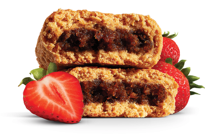 Strawberry Filled Pastry Snack PNG Image