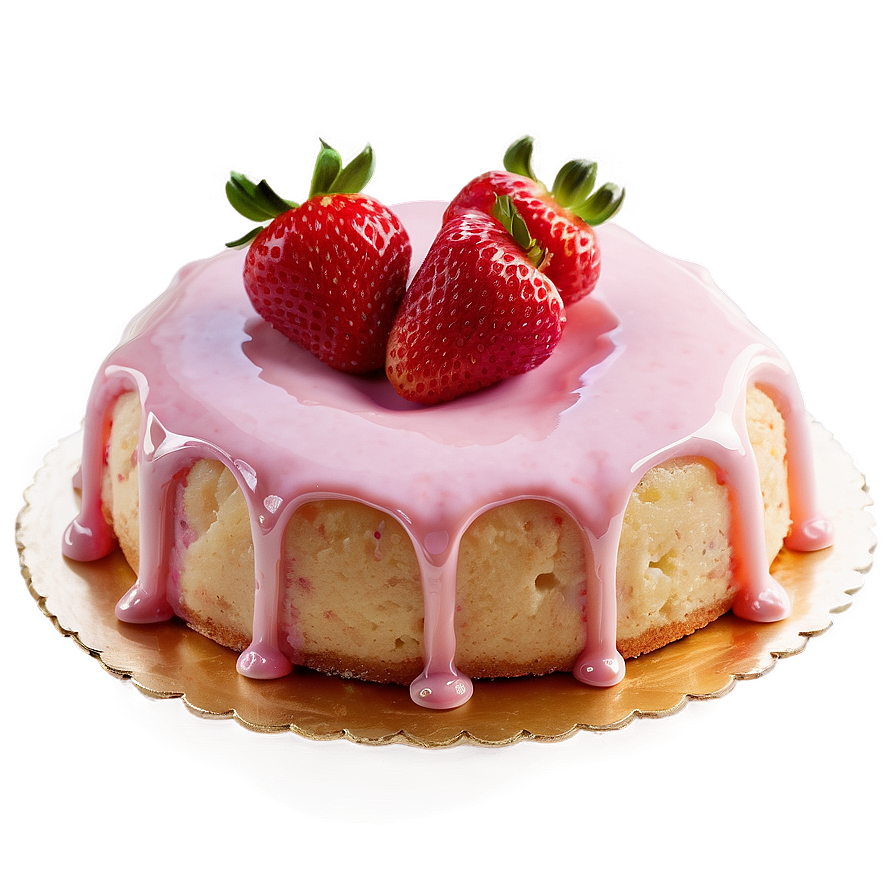 Strawberry Glazed Cake Png Yob33 PNG Image